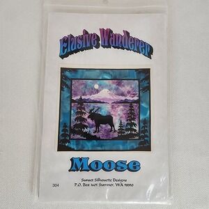 Elusive Wanderer MOOSE Sunset Silhouette Designs Wall Quilt Pattern (RF714) NEW